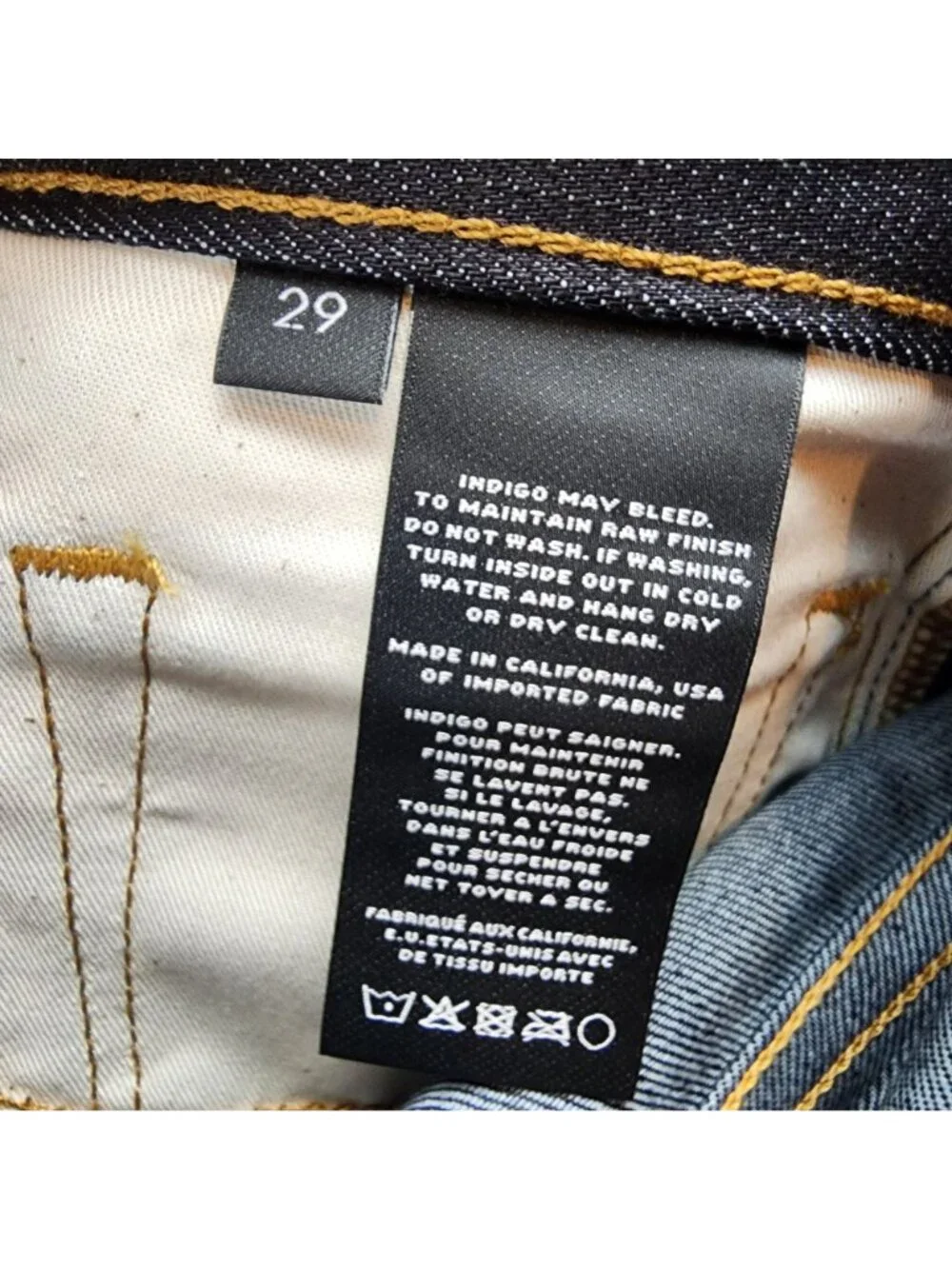 J Brand Jeans Mens 29x34 Raw Dark Blue Kane 100% Cotton Straight Fit *NWT*